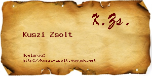 Kuszi Zsolt névjegykártya