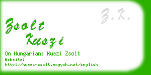 zsolt kuszi business card